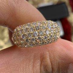 1ct ハーフエタニティ リング K18WG 3.3g エステール - メルカリ