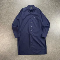 日本製 CABANE de ZUCCa カバンドズッカ 長袖 シャツ ロング ポケット ネイビー 紺 コットン メンズ CZ54FJ545のサムネイル