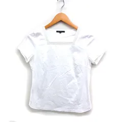 23区 オンワード樫山 タグ付き スクエアネック カットソー Tシャツ 半袖 32 ホワイト 白 /FT12