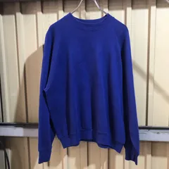 1735 FRUIT OF THE LOOM トレーナー ブルー L フルーツオブザルーム スウェット 無地 USA製 90s 裏起毛 古着卸 アメリカ仕入