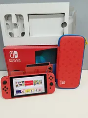 【未使用に近い】Nintendo Switch HAC-001(-01)/2021年製/マリオレッド×ブルー〈HAD-S-RAAAF〉