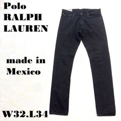 Ralph Lauren デニムパンツ ブラック ストレートW36L32 - メルカリ