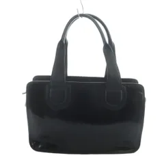 ハナエモリ HANAE MORI トートバッグ ハンド レザー ロゴ 黒 ブラック ■GY99 /MQ