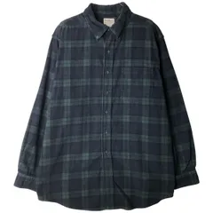 古着 90~00年代 エルエルビーン L.L.Bean ブラックウォッチチェック 長袖 ボタンダウン コーデュロイシャツ メンズL相当/eaa458315