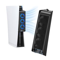 旧型 ps5用 冷却ファン ps5 冷却 PS5周辺機器 LEDライト付き 冷却ファン 旧型 PS5コンソール用 放熱 USB 3.0ポート付 外付けクーラー ディスク版/デジタル版 両対応 PS5アクセサリー ゲーム機用 ブラック 【PS5 ba47e185