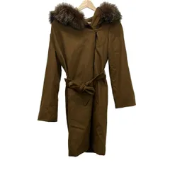 Max Mara STUDIO(マックスマーラスタジオ) コート サイズ38 M レディース - ブラウン 長袖/ファー/ファー着脱可/冬