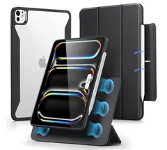 ESR iPad Pro 11インチ ケース（M5/M4、2025/2024）専用 Pencilホルダー付き 取り外し可能マグネットカバー 縦置き/横置きスタンド Pencil Pro/USB-C対応