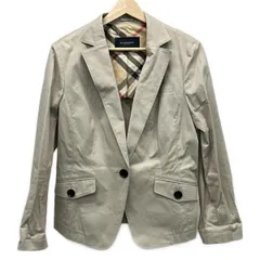 Burberry LONDON(バーバリーロンドン) ジャケット サイズ44 XL レディース - ベージュ 長袖/ストライプ/春/秋