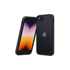 NIMASO iPhone SE 用 ケース 第3世代/第2世代/ iPhone8 / iPhone7 用 ケース カバー 半透明 耐衝撃 滑り止め 指紋防止 米軍MIL規格 黄変防止 ストラップホール付き ワイヤレス充電対応 スマホケース アイフォン S 0