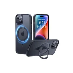 【8年間の技術結晶！4in1超万能モデル】CASEKOO iPhone 15 用 ケース 超強磁力 米軍MIL規格 耐衝撃 MagSafe対応高耐久性 隠しスタンド 横縦両立指紋防止 マット仕上げ 黄変防止 薄型半透明 スマホケース ストラップホール付き  0