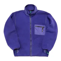 80s PATAGONIA パタゴニア フリース ジャケット USA製 M 青紫
