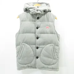 【三重本店】 中古 Danton | ダントン × BEAMS ビームス別注 ウールモッサダウンベスト 襟2WAY ロゴワッペン JD-8852(17A-FA-002) グレー サイズ：42 【94】