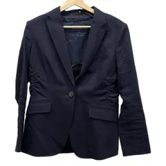 Burberry LONDON(バーバリーロンドン) ジャケット サイズ44 XL レディース - ダークネイビー 長袖/麻混/ギャザー/春/秋