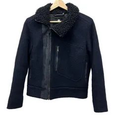 G-STAR RAW(ジースターロゥ) ブルゾン サイズS レディース - ネイビー 長袖/ジップアップ/ボアカラー/中綿/秋/冬