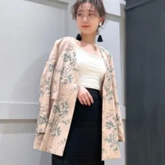 【美品】LILY BROWN 総柄 ノーカラージャケット