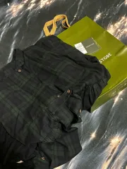 フリークスストア バルーン スリーブ フレア チェック ミニ ワンピース - タグ/バッグ 含む