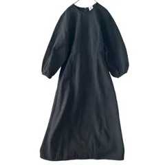 ロク　ビューティーアンドユース　ユナイテッドアローズ　6 (ROKU)  BEAUTY＆YOUTH　DOBBY DRESS　マキシ丈　ワンピース　ドレス　ブラック　黒