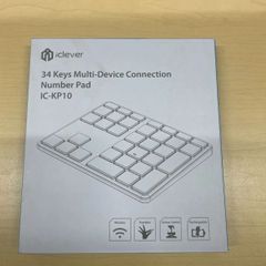 2024年製　【新品】iclever ワイヤレス テンキー IC-KP10  Bluetooth / 充電式 / アルミ製 / ブラック