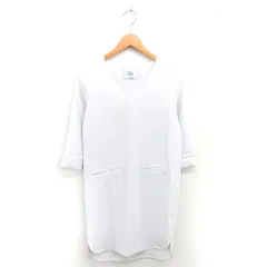 スピック＆スパン ノーブル Spick&Span Noble ワンピース ミモレ丈 ロング プルオーバー 薄手 Vネック 七分袖 36 オフホワイト /TT