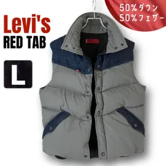 リーバイス /Levi’s RED TAB★ダウンベスト★2000年モデル★インディゴxグレー★50%ダウン 50%フェザー★メンズL    #2602F020のサムネイル