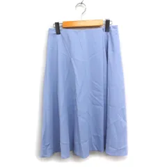 ロペ ROPE タック フレアスカート ミディ丈 無地 40 サックスブルー /FT13