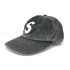 【中古美品】Supreme シュプリーム 25AW PIGMENT COATED CANVAS S LOGO 6-PANEL ピグメント コーティング キャンバス Sロゴ 6パネル キャップ 帽子 【185-260207-na-09-tag】