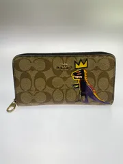 【中古品】COACH コーチ ×JEAN-MICHEL C5615 BASQUIAT ROUND ZIP LONG WALLET ロングウォレット 長財布 【181-260207-zi-27-min】