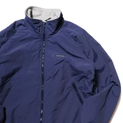 90's USA製 ランズエンド フリースライニング ナイロンジャケット (L) バイオレット系 90年代 アメリカ製 旧タグ オールド LANDS'END アメリカ古着 USED ビンテージ ヴィンテージ