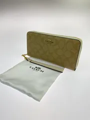 【中古美品】COACH コーチ C4452 シグネチャー ラウンドファスナー 長財布 【181-260207-zi-28-min】