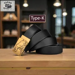 メンズベルト オートロック式 彫刻風 自動ロックベルト スライド式 TYPE-K カジュアル 紳士用 ブラック 簡単着脱 ゴルフ ヴィンテージ 龍 ドラゴンバックル 幅3.5cm 120cm