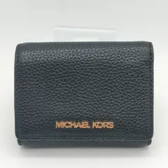 MICHAEL KORS マイケルコース 三つ折り財布 JET SET TRAVEL 三つ折り財布 折り財布 ブラック レザー レディース S1646