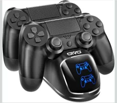 ★PS4 コントローラー 充電 OIVO PS4 充電 スタンド PS4/PS4 Pro/PS4 Slim 充電器 PS4 コントローラー 充電２台同時充電可能 充電 LED 指示ランプ付き