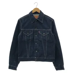 【中古】90s LEVI'S 71557 BIG E デニムジャケット サイズ38 ネイビー[79]
