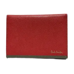 PaulSmith(ポールスミス) パスケース - レッド×グレーベージュ レザー