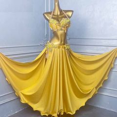 karin様専用 ベリーダンス 衣装 アイーダスタイル イエロー - メルカリ