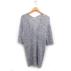 デプレ DES PRES トゥモローランド ニット ワンピース ミニ 5分袖 Vネック 1 ホワイト 白 ブラック 黒 /FT31