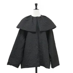 MACHATT マチャット ジャケット ブラック 黒 サイズ:FREE | トップサーモ キルティング ジャケット / コート 長袖 ビックカラー ワイド ステッチ スナップボタン | アウター ブルゾン 上着【レディース】【中古】