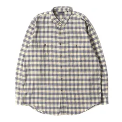Patagonia パタゴニア シャツ ネイビー クリーム サイズ:L | 人気モデル Rタグ | 90s チェック ライトオンス ネルシャツ | ポルトガル製 | トップス カジュアルシャツ 長袖【メンズ】【中古】