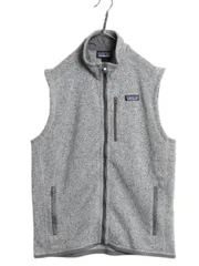 【お得なクーポン配布中!】 パタゴニア ベターセーター ベスト メンズ L 古着 19年製 フリース セーター 前開き フルジップ アウトドア ハイネック 重ね着 企業 グレー