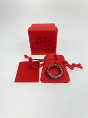 【中古品】DIESEL ディーゼル DX1347040 CHAIN MOTIF LOGO RING リング 指輪 【192-260207-zi-35-min】