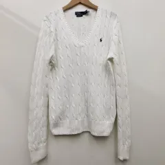 ポロラルフローレン ケーブル ニット コットン Vネック セーター