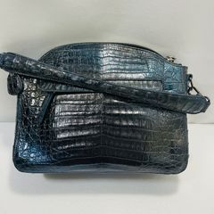 T03/138 BORELLI Rボレッリ アール クロコダイルショルダーバッグ 
