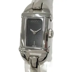 GUCCI レディース 腕時計 バングルウォッチ クォーツ SS ブラック文字盤 6800L