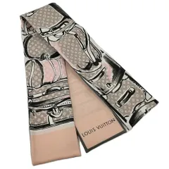 LOUIS VUITTON バンドー トランク スカーフ シルク100％ ピンク M73965