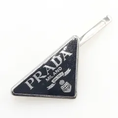  プラダ ヘアピン 1IF051 ブラック シルバー金具