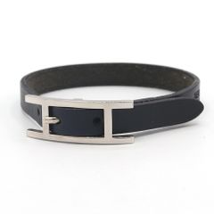 エルメス ルーリー リバーシブル ブレスレット レザー ブラック