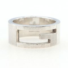 GUCCI】 グッチスクエアGフォークリング ヴィンテージシルバー925 7号