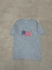 GAP(ギャップ) メランジ グレー USA グラフィック Tシャツ J02032