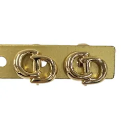 Christian Dior イヤリング CD ロゴ メッキ ゴールド