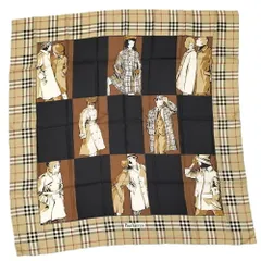 BURBERRY スカーフ シルク100% ベージュ系 モダンヴィンテージ チェック